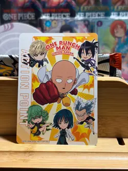 ACTION POINT CARD (ONE PUNCH MAN) UEPR/OPM-AP02 Promo Union Arena TCG NM - Image 1