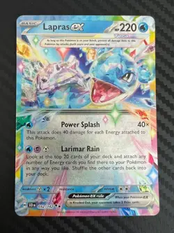 Pokemon TCG Lapras EX 032/142 Double Rare Stellar Crown NM - Image 1
