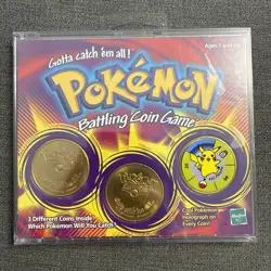Pokemon Vintage Battling Coin Game Battle Coins 1999 NEW Factory Sealed Hasbro - Image 1