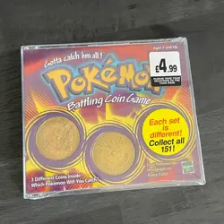pokemon Vintage battling coins coin game factory sealed 1999 - Image 1