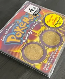 pokemon Vintage battling coins coin game factory sealed 1999 - Image 5