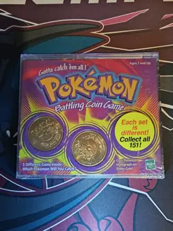 Pokemon Vintage Battling Coin Game Battle Coins 1999 NEW Factory Sealed Hasbro - Image 1