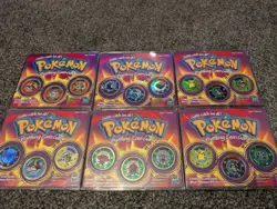 Pokemon Battling Coin Game x6 – Holographic Coins – Pikachu Blastoise Bulbasaur - Image 1