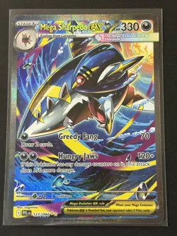 Mega Sharpedo ex 127/094 Phantasmal Flames Pokemon SIR NM - Image 1