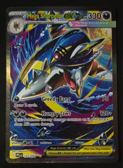 English Pokemon Phantasmal Flames Mega Sharpedo ex SIR 127/094 NM - Image 3