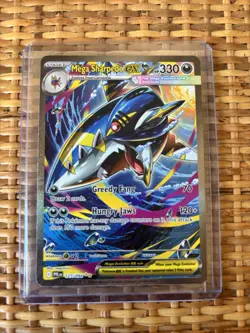 Mega Sharpedo ex 127/094 Special Illustration SIR Pokemon Phantasmal Flames NM - Image 1