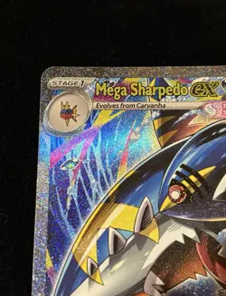 Mega Sharpedo ex 127/094 Special Illustration SIR Pokemon Phantasmal Flames NM - Image 2
