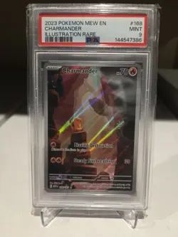 2023 Pokemon 151 Charmander Illustration Rare PSA Mint 9 #168/165 - Image 1