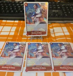 X4 Monkey.D.Garp OP13-016 Rare Carrying On His Will One Piece Near Mint - Image 1
