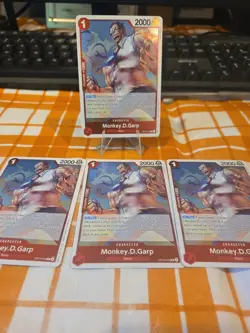 X4 Monkey.D.Garp OP13-016 Rare Carrying On His Will One Piece Near Mint - Image 2