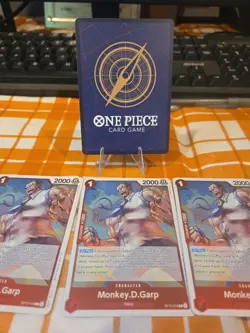 X4 Monkey.D.Garp OP13-016 Rare Carrying On His Will One Piece Near Mint - Image 3