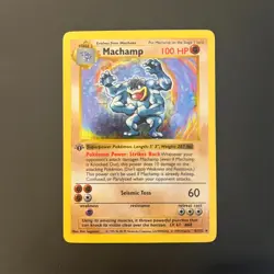 Pokemon TCG Machamp Base Set 8/102 Holo First Edition Rare - Image 1
