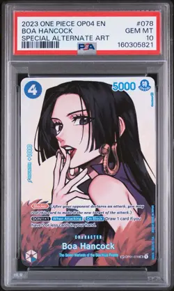 2023 ONE PIECE OP04-KINGDOMS OF INTRIGUE #078 BOA HANCOCK PSA 10 - Image 1