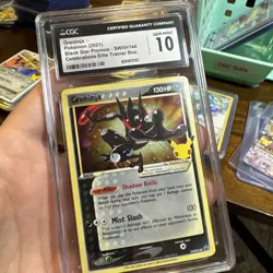 CGC 10 GEM MINT Black Star Promo Greninja Gold Star SWSH144 Celebrations Pokemon - Image 1