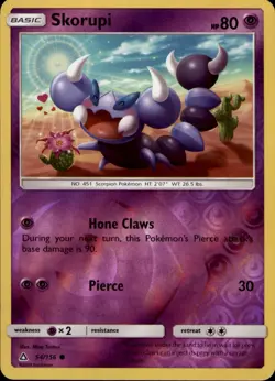 Skorupi 54/156 Common Ultra Prism Pokemon Reverse Holo Near Mint - Image 1