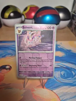 Sylveon 022 2024 Pokemon Shrouded Fable Reverse Holo Uncommon Card NM+ - Image 1
