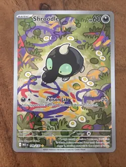 Pokemon TCG Shroodle 149/132 Me01: Mega Evolution Illustration Rare NM - Image 1