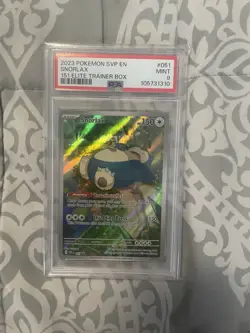 Pokemon Snorlax Promo Card FA PSA 9 Mint SVP 151 Elite Trainer Box #051 - Image 1