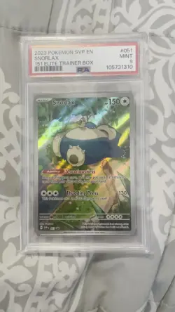 Pokemon Snorlax Promo Card FA PSA 9 Mint SVP 151 Elite Trainer Box #051 - Image 2