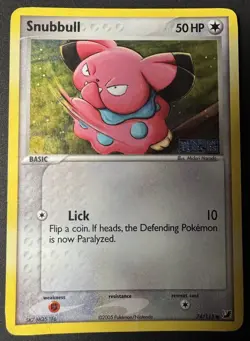 Pokemon TCG Snubbull 74/115 Unseen Forces Reverse Holo 50 HP Eng 2005 - Image 1