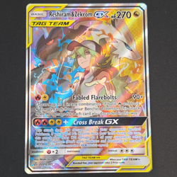 Pokemon TCG Reshiram & Zekrom GX TAG TEAM Full Art Holo UR 222/236 - Image 1
