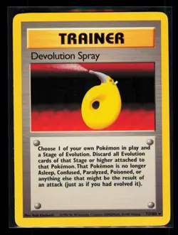 Pokemon Base Set Unlimited Devolution Spray 72/102 Rare NM - Image 1