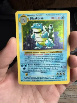 Pokemon TCG Blastoise 2/102 Base Set Holo Rare Unlimited English 1999 - Image 1