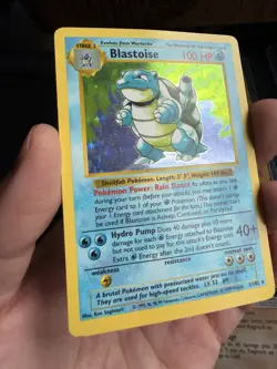 Pokemon TCG Blastoise 2/102 Base Set Holo Rare Unlimited English 1999 - Image 2