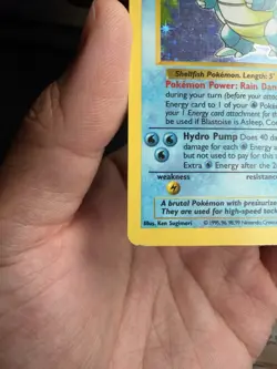 Pokemon TCG Blastoise 2/102 Base Set Holo Rare Unlimited English 1999 - Image 3