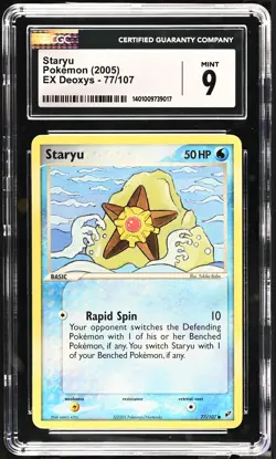 Staryu 77/107 EX Deoxys Pokemon CGC 9 Mint - Image 1