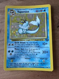 (Lot of 2) Pokemon Jungle Holo - Jolteon 4/64 & Vaporeon 12/64 - MP - Image 2