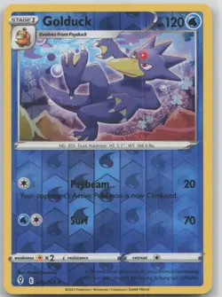 Golduck 025/203 Evolving Skies Reverse Holo Uncommon Pokemon HP - Image 1
