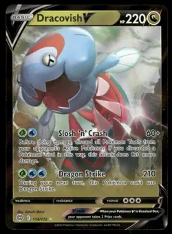 Dracovish V 114/172 Holo V Rare Brilliant Stars Pokemon Near Mint - Image 1