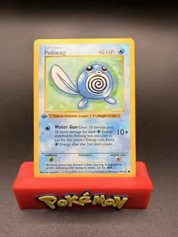 Pokemon Cards Poliwag 59/102 1ST EDITION Base Set Shadowless WOTC Common NM - Image 1