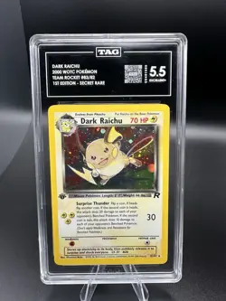 Pokemon Dark Raichu Team Rocket 1st Edition Holo TAG 5.5 - Image 2