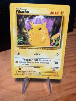 Pokemon Pikachu Base Set (Yellow Cheeks) 58/102 Electric Type LP Base Set - Image 1