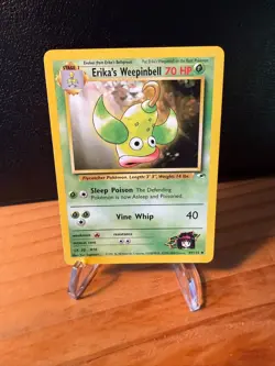 Pokemon Card Gym Heroes Erika's Weepinbell 49/132 Unlimited Uncommon NM - Image 1