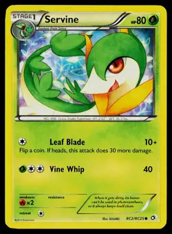 Pokemon Card Servine RC2/RC25 Legendary Treasures: Radiant Collection Holo - Image 1