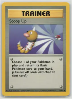 Scoop Up 78/102 Rare Base Set Unlimited Pokemon Lightly Played - Image 1