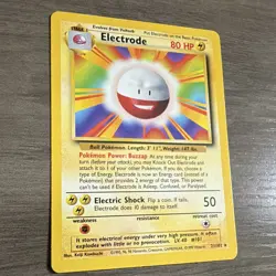 Pokemon Electrode Base Set 21/102 Rare Regular Unlimited ENG HP80 1999 - Image 2