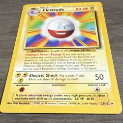 Pokemon Electrode Base Set 21/102 Rare Regular Unlimited ENG HP80 1999 - Image 4