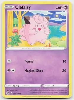 Clefairy 053/172 Common Brilliant Stars Pokemon Near Mint - Image 1