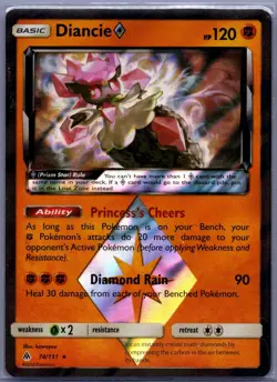 Diancie ◇ 74/131 Prism Star Rare Forbidden Light Pokemon Holo Near Mint - Image 1