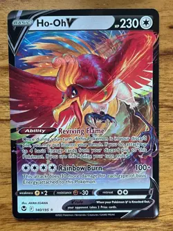Ho-Oh V 140/195 Silver Tempest Ultra Rare Pokemon TCG Card NM Sword Shield - Image 1