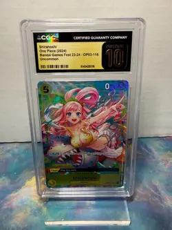 2024 One Piece Shirahoshi Bandai Games Fest 23-24 OP03-116 CGC 10 Pristine - Image 1