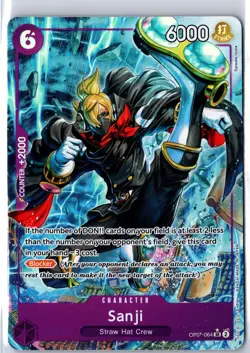 Sanji (Parallel) OP07-064 Super Rare 500 Years in the Future One Piece Foil LP - Image 1