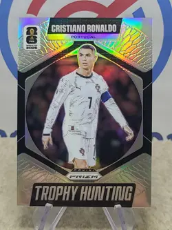 2026 Panini Prizm FIFA World Cup Christiano Ronaldo Silver Trophy Hunting #17 - Image 1