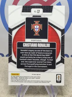 2026 Panini Prizm FIFA World Cup Christiano Ronaldo Silver Trophy Hunting #17 - Image 2
