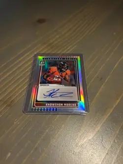 2025 Panini Optic - Signature Series Knowshon Moreno #SSH-KN Silver Auto - Image 1