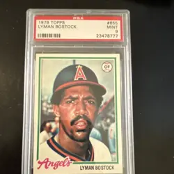 Topps 1978 Topps Lyman Bostock California Angels #655 PSA 9 Graded Card - Image 1